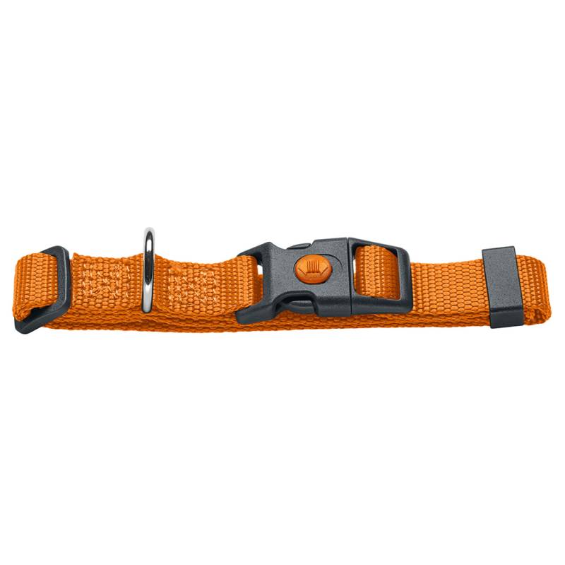 HUNTER Halsband London, orange - Vario Basic Größe M: 30 - 46 cm Halsumfang, 15 mm breit von Hunter