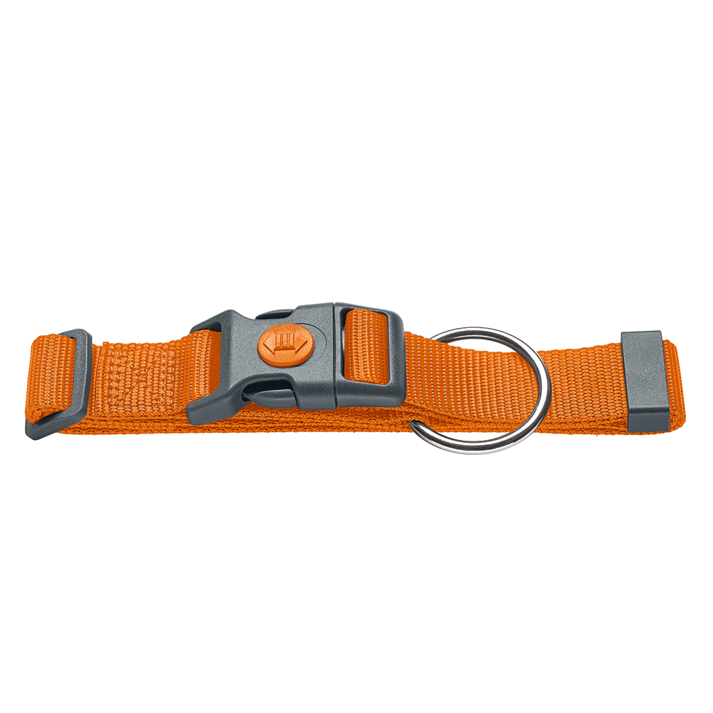 HUNTER Halsband London, orange - Vario Plus Größe L-XL: 39 - 64 cm Halsumfang, 25 mm breit von Hunter