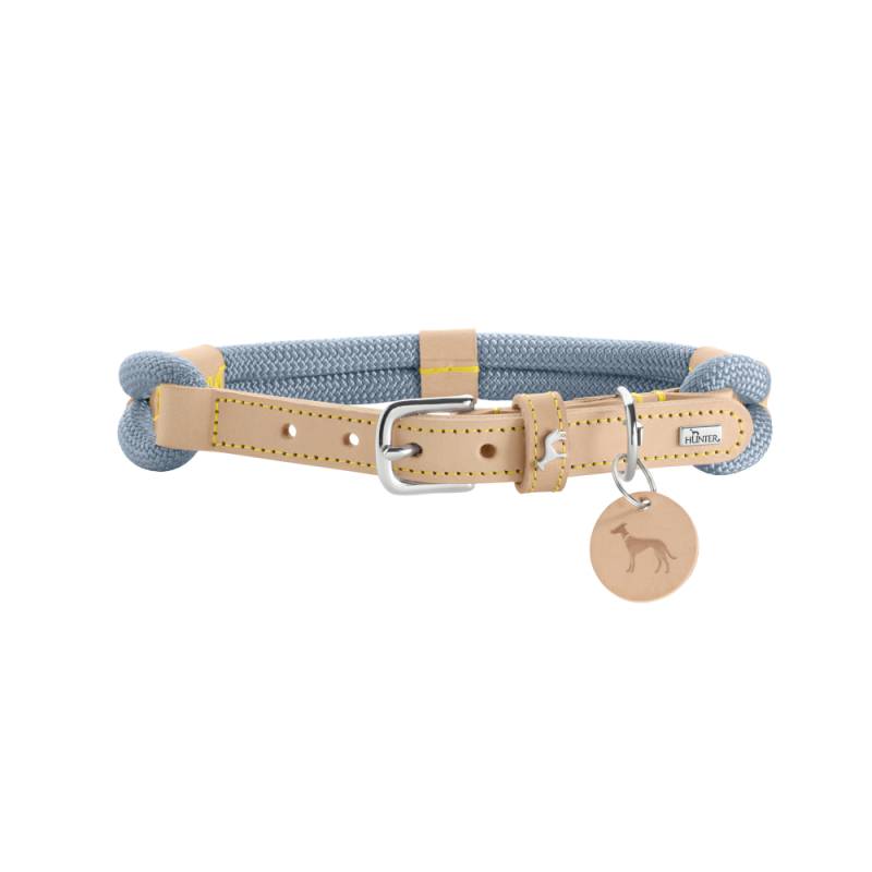 HUNTER Halsband Malia, taubenblau/natur - Größe 50/S-M: 35 - 44 cm Halsumfang von Hunter
