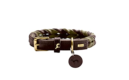 Halsband Solid Education Duo Farbe Dunkelbraun/Oliv, Größe 55 von HUNTER