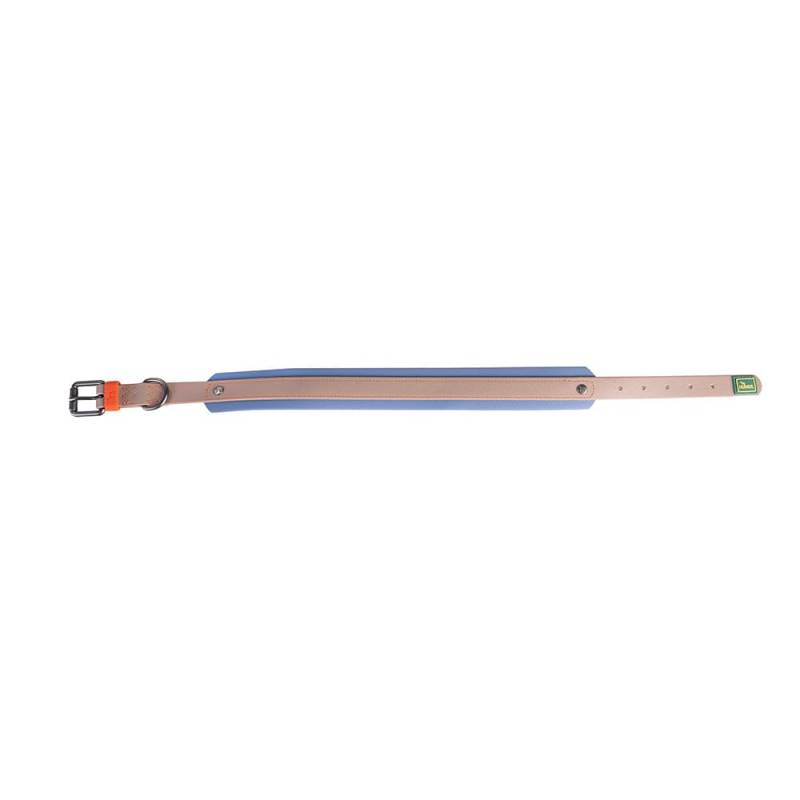 HUNTER Hunde-Halsband Havanna taupe/rauchblau, Gr. 45, Breite: ca. 3,5 cm, Länge: ca. 32 - 40 cm von Hunter