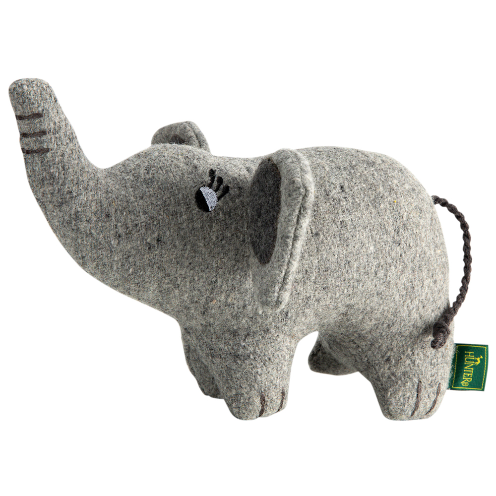 HUNTER Hunde-Plüschspielzeug Eiby Elefant grau, Länge: ca. 22 cm von Hunter