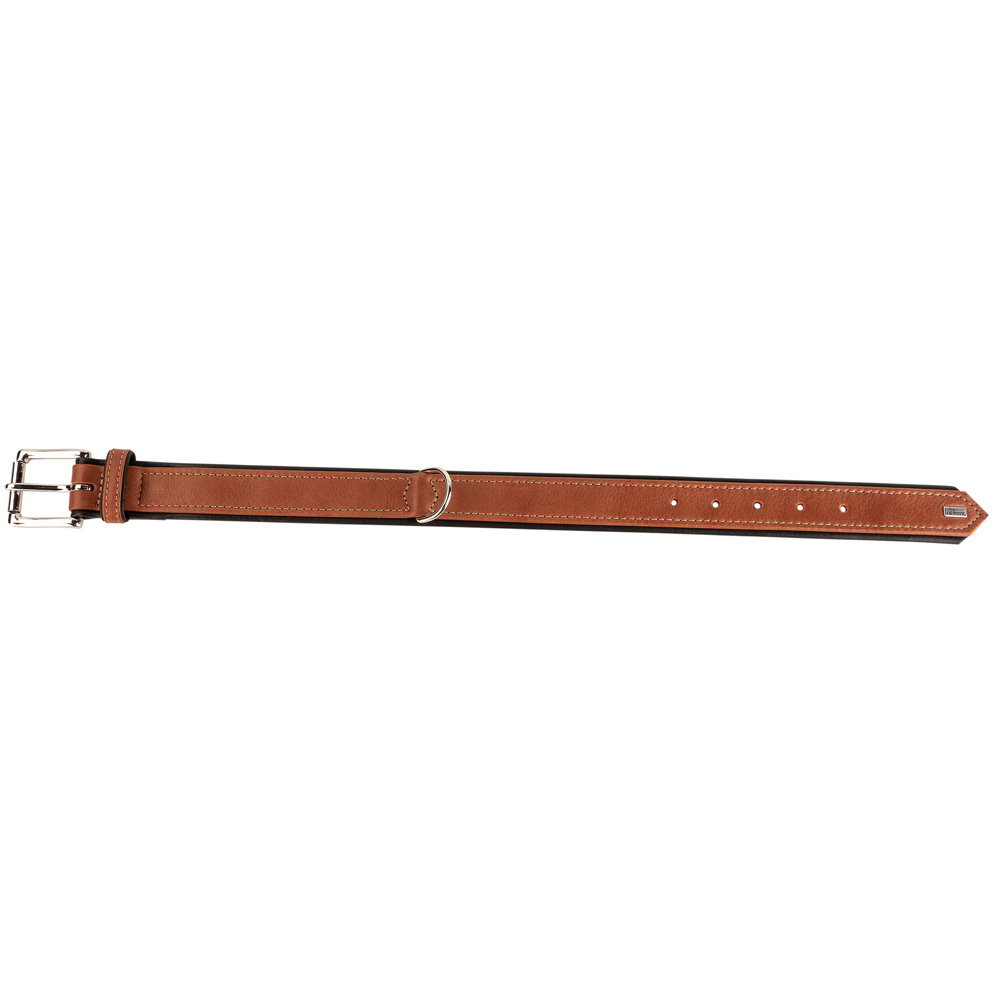 HUNTER Hundehalsband Canadian Up cognac-schwarz, Gr. 50, Breite: ca. 2,8 cm, Halsumfang: ca. 37 - 43 cm von Hunter