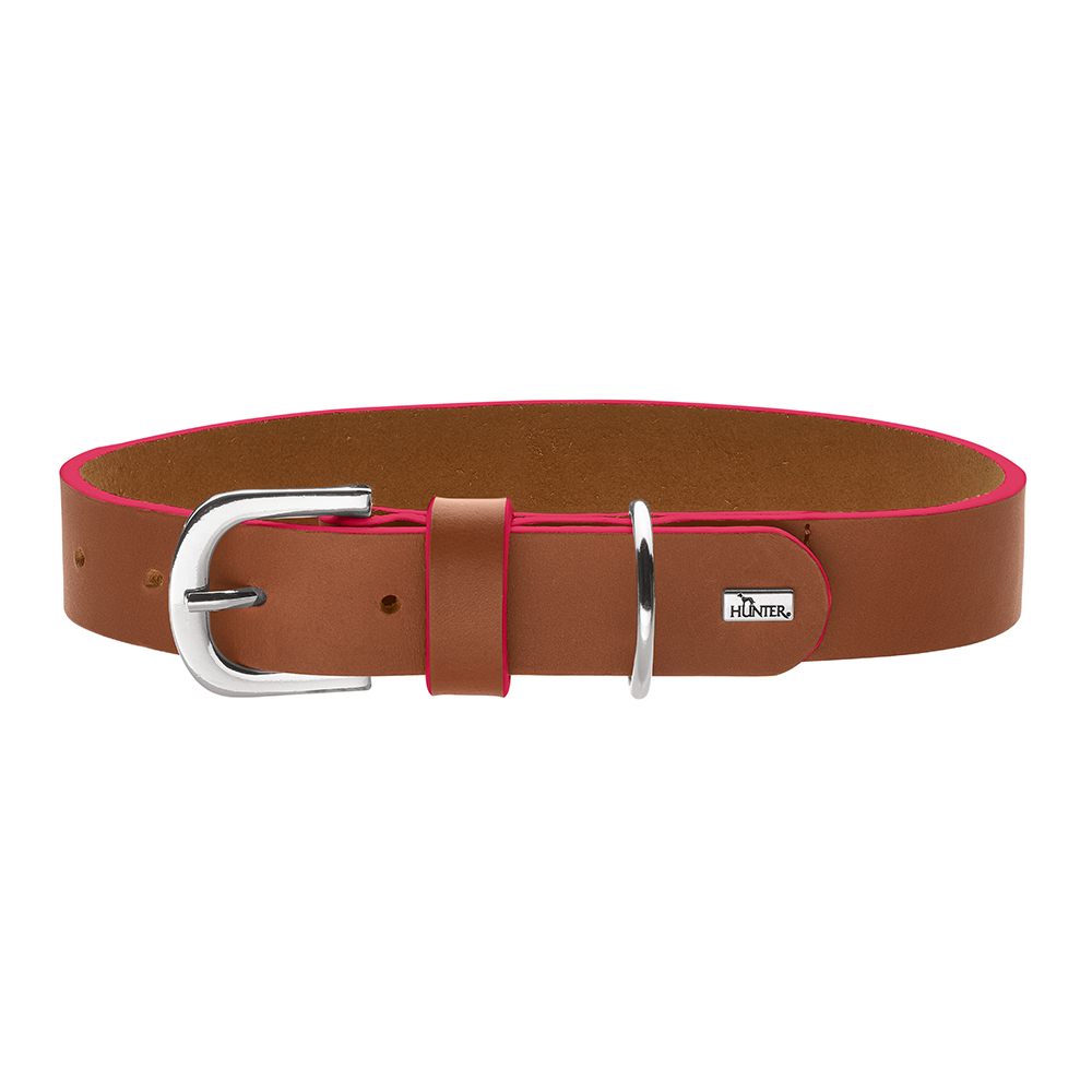 HUNTER Hundehalsband Garda cognac/pink, Gr. 50, Breite: ca. 2,7 cm, Länge: ca. 36 – 43,5 cm HUNTER Hundehalsband Garda cognac/pink, Gr. 50, Breite: ca. 2,7 cm, Länge: ca. 36 – 43,5 cm von Hunter