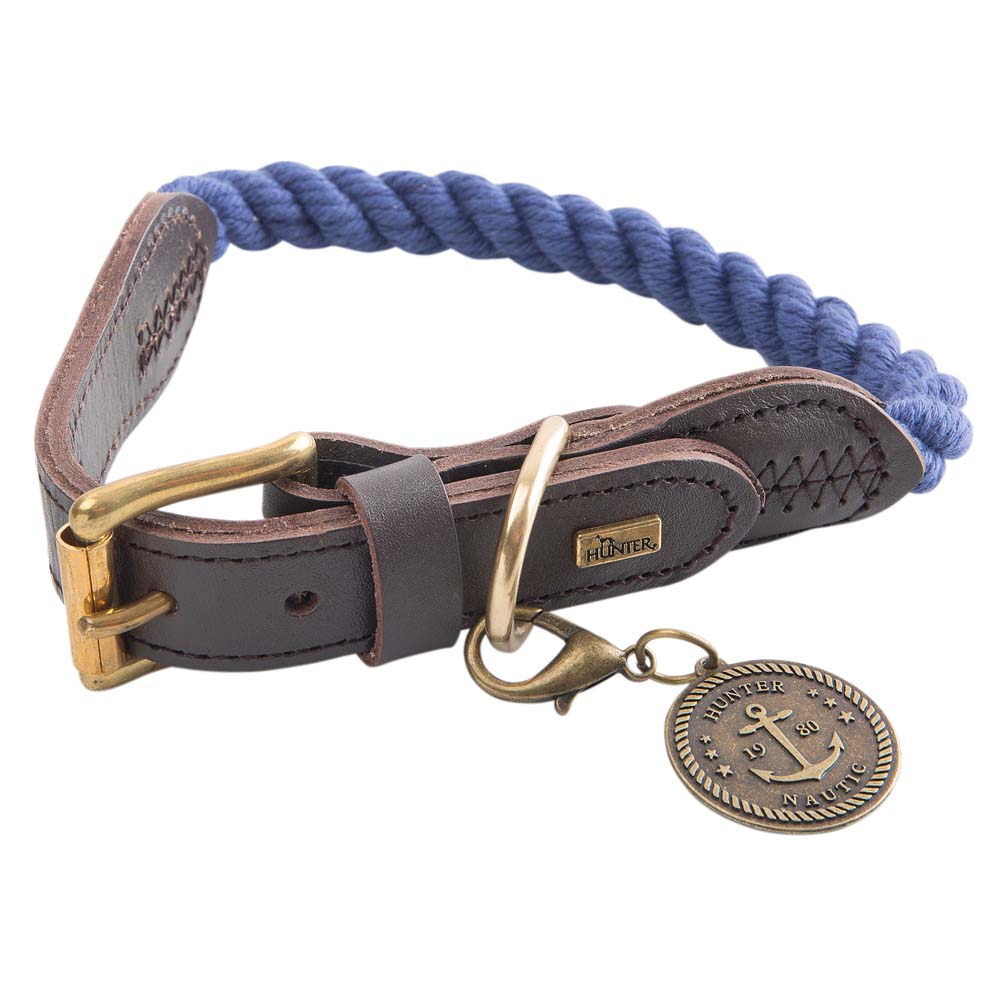 HUNTER Hundehalsband List blau, Gr. 70, Breite: ca. 12 mm, Länge: ca. 57 - 65 cm von Hunter