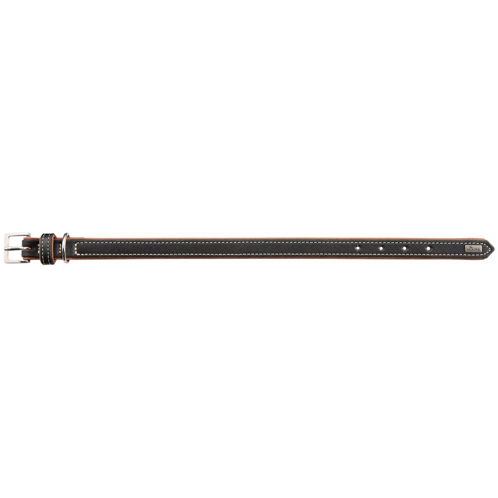 HUNTER Hundehalsband Porto schwarz/cognac, Gr. 30, Breite: ca. 1,8 cm, Länge: ca. 21 - 25 cm HUNTER Hundehalsband Porto schwarz/cognac, Gr. 30, Breite: ca. 1,8 cm, Länge: ca. 21 - 25 cm von Hunter