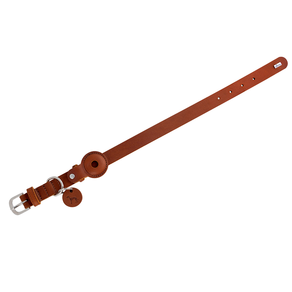HUNTER Hundehalsband mit Apple AirTag-Halter Viborg cognac, Gr. 45, Länge: ca. 45 cm, Halsweite: ca. 32 – 38 cm HUNTER Hundehalsband mit Apple AirTag-Halter Viborg cognac, Gr. 45, Länge: ca. 45 cm, Halsweite: ca. 32 – 38 cm von Hunter