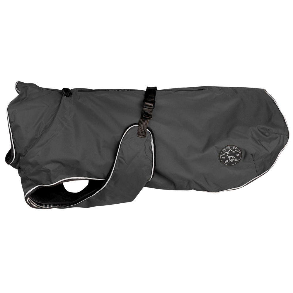 HUNTER Hundemantel Uppsala schwarz, Gr. 55, Rückenlänge: ca. 55 cm, Bauchumfang: ca. 62 – 108 cm, Halsumfang: ca. 36 – 72 cm von Hunter