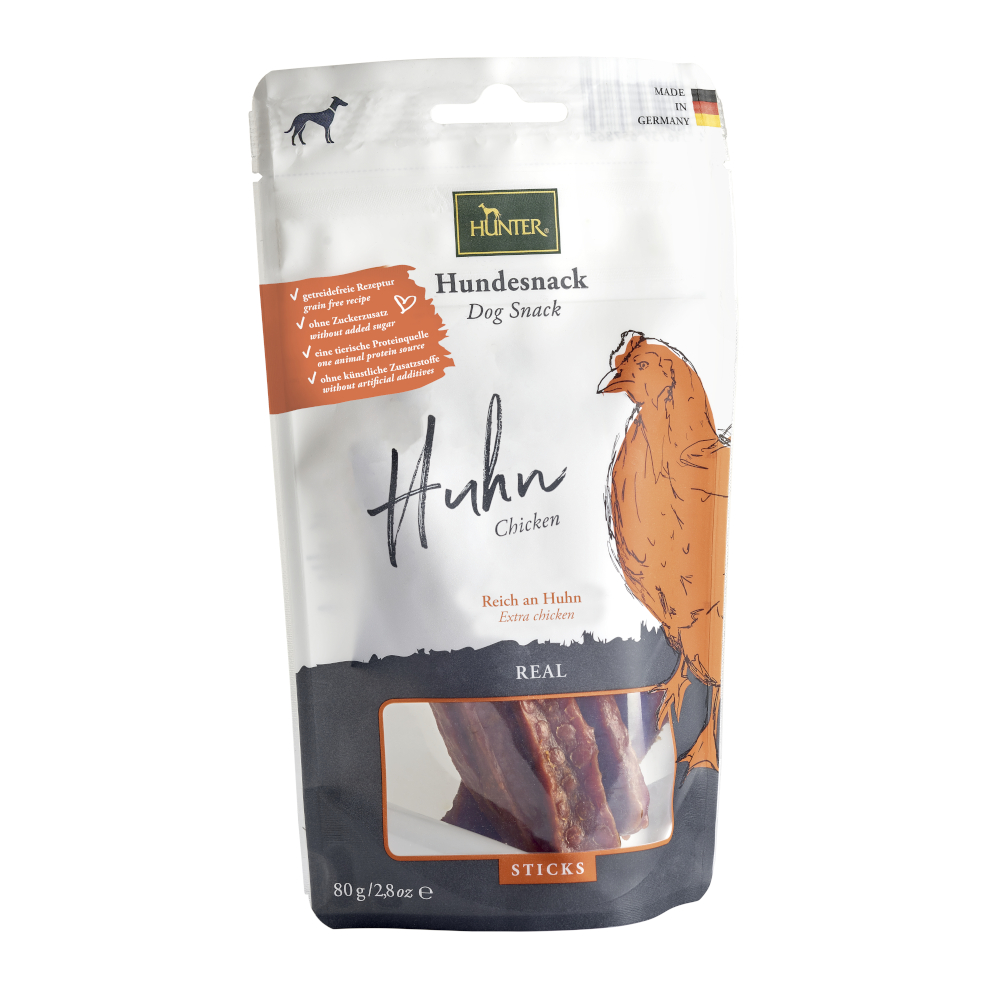 HUNTER Hundesnack Real Sticks 80 g - Huhn HUNTER Hundesnack Real Sticks 80 g - Huhn von Hunter