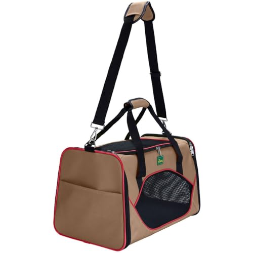 HUNTER KANSAS Tragetasche für Hunde und Katzen, zusammenfaltbar, 50 x 30 x 30 cm, beige/rot HUNTER KANSAS Tragetasche für Hunde und Katzen, zusammenfaltbar, 50 x 30 x 30 cm, beige/rot von HUNTER