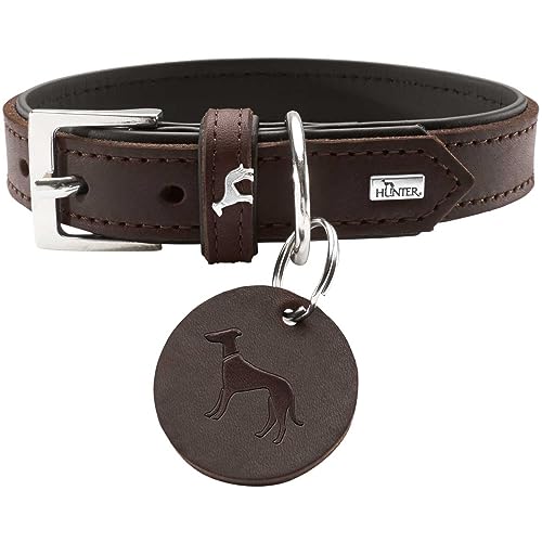 HUNTER LARVIK Hundehalsband, Leder, schlicht, elegant, komfortabel, 55 (M), dunkelbraun/schwarz HUNTER LARVIK Hundehalsband, Leder, schlicht, elegant, komfortabel, 55 (M), dunkelbraun/schwarz von HUNTER