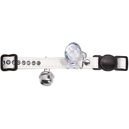 HUNTER MODERN ART LUXUS Katzenhalsband, Kunstleder, Strasssteine, Sicherheitsverschluss, weiß HUNTER MODERN ART LUXUS Katzenhalsband, Kunstleder, Strasssteine, Sicherheitsverschluss, weiß von HUNTER