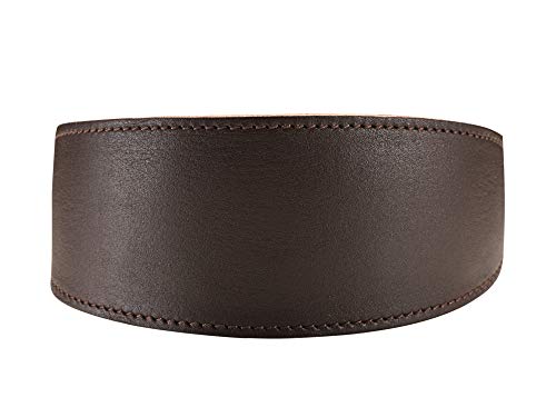 HUNTER SUPER SOFT Windhundhalsband, Leder, gepolstert, 37 (XS-S), dunkelbraun von HUNTER