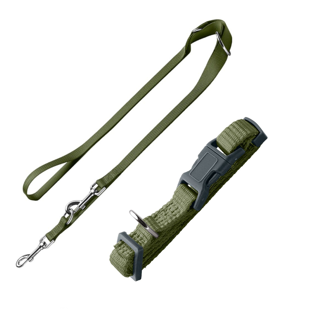 HUNTER Set: Halsband London + Führleine London, olivgrün - Vario Basic Größe S + Leine 200 cm / 10 mm HUNTER Set: Halsband London + Führleine London, olivgrün - Vario Basic Größe S + Leine 200 cm / 10 mm von Hunter