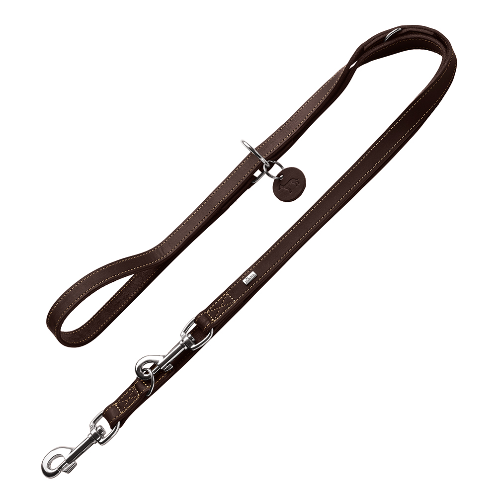 HUNTER Verstellbare Führleine Aalborg, dunkelbraun - 200 cm lang, 13 mm breit HUNTER Verstellbare Führleine Aalborg, dunkelbraun - 200 cm lang, 13 mm breit von Hunter