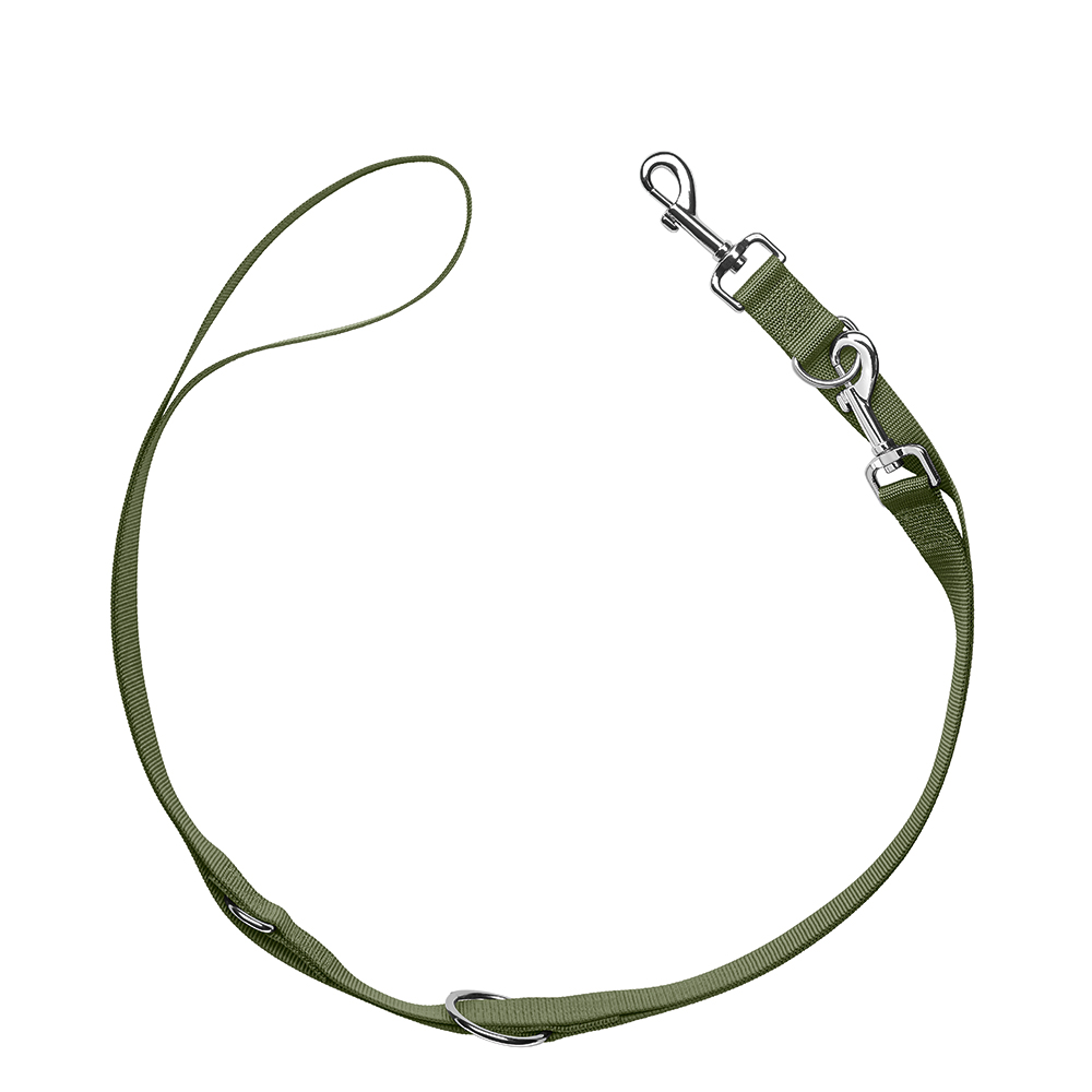 HUNTER Verstellbare Führleine London, olivgrün - 200 cm lang, 15 mm breit HUNTER Verstellbare Führleine London, olivgrün - 200 cm lang, 15 mm breit von Hunter