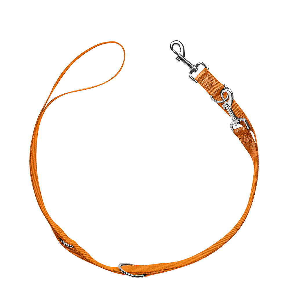 HUNTER Verstellbare Führleine London, orange - 200 cm lang, 10 mm breit von Hunter