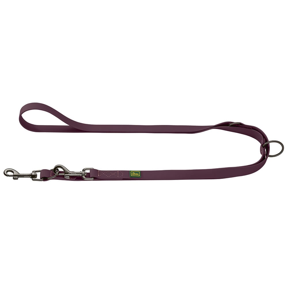 HUNTER verstellbare Führleine Havanna Mini brombeer, Breite: ca. 1,5 cm von Hunter