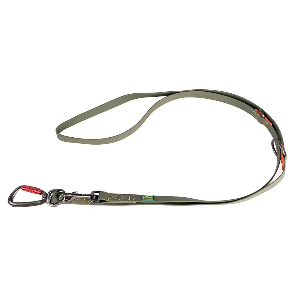 HUNTER verstellbare Führleine Havanna grün/orange, Breite: ca. 2,0 cm von Hunter