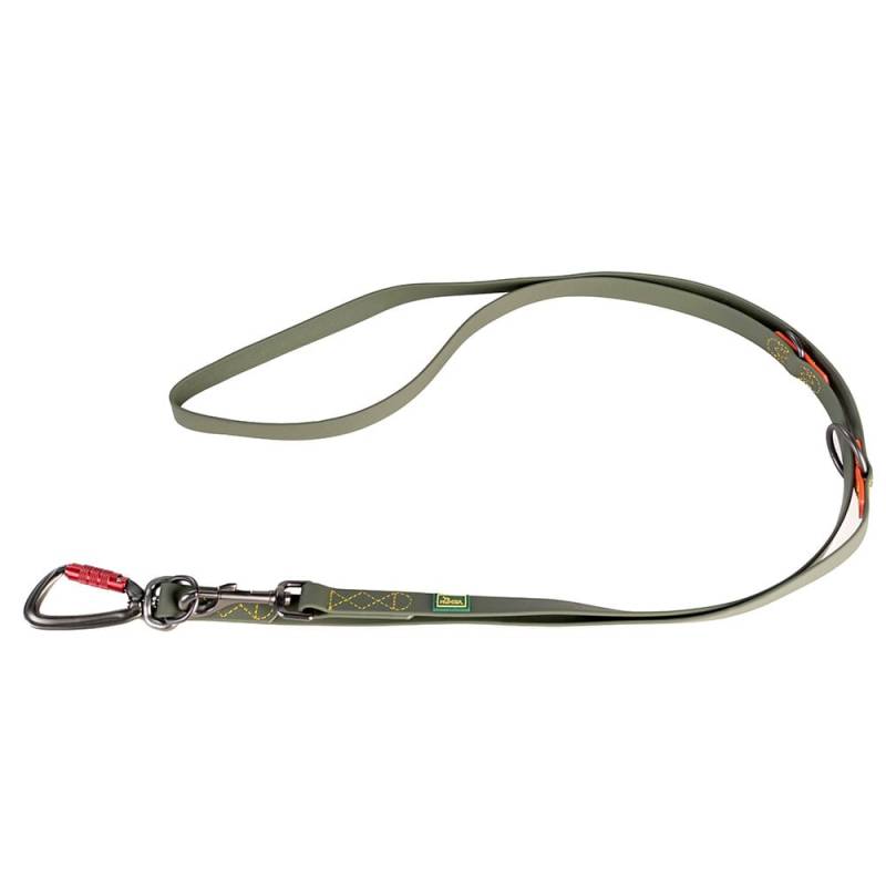 HUNTER verstellbare Führleine Havanna grün/orange, Breite: ca. 2,0 cm von Hunter