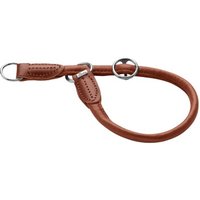Hunter Dressurhalsung Round & Soft Canadian Up cognac 50 cm von Hunter