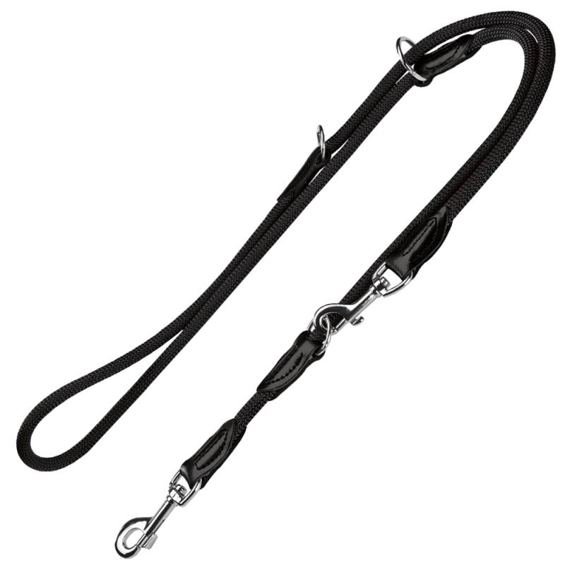HUNTER Freestyle Set: Halsband + Hundeleine, schwarz - Halsband Größe max. 50 cm + Leine 200 cm von Hunter