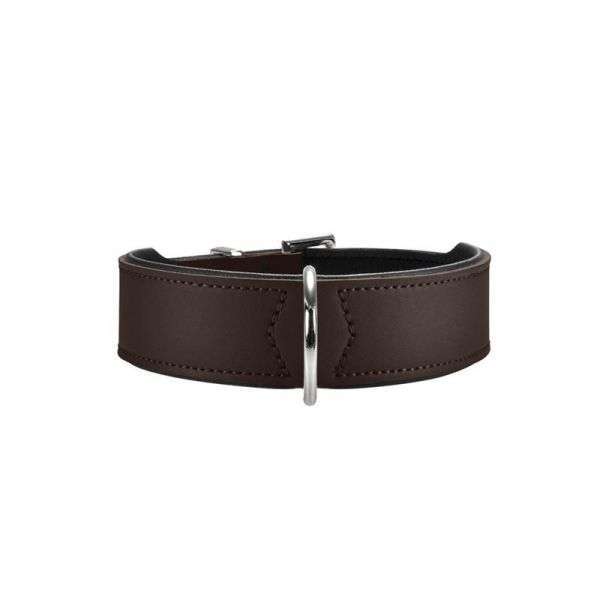 Hunter Halsband Basic 50 nickel, Hals 35-43 cm - braun von Hunter