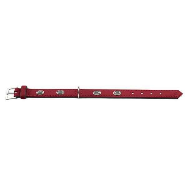 Hunter Halsband Softie Stone 45 nickel, 32-39 cm - rot/Nappa schwarz Hunter Halsband Softie Stone 45 nickel, 32-39 cm - rot/Nappa schwarz von Hunter