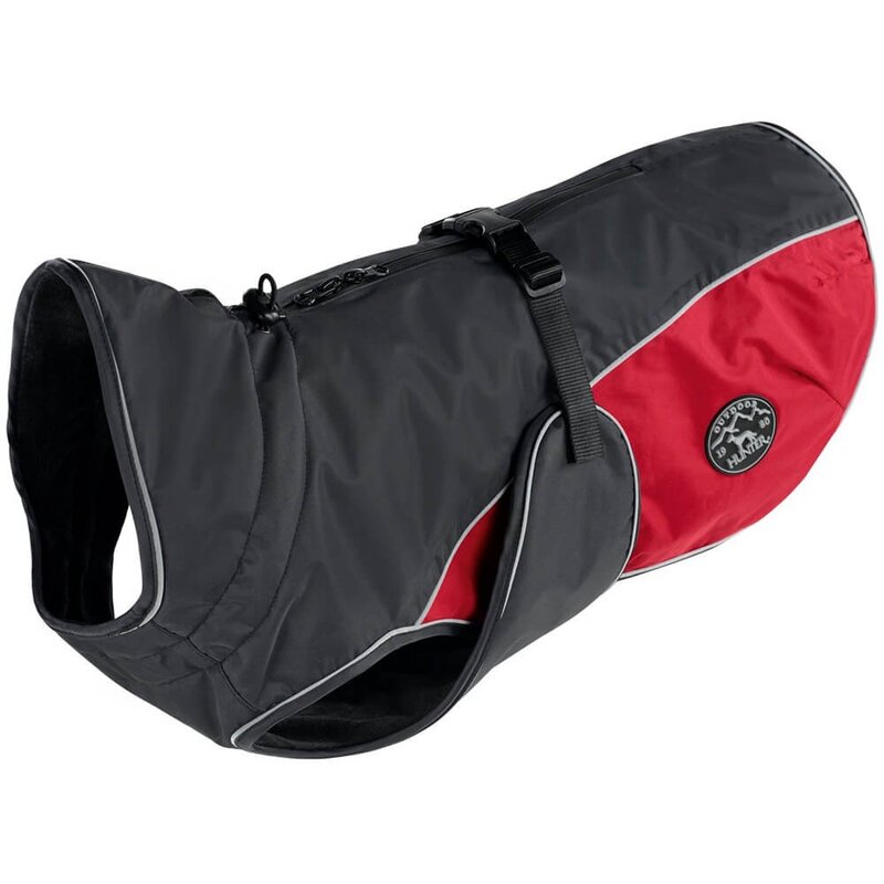 Hunter Hundemantel Uppsala Cozy - anthrazit/rot - Gr.55 Hunter Hundemantel Uppsala Cozy - anthrazit/rot - Gr.55 von Hunter