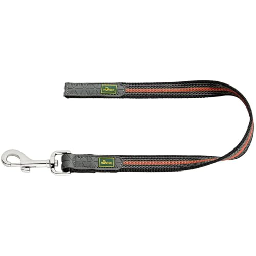 Hunter Visby Super Grip griffiger Kurzführer für Hunde, schwimmfähig und reflektierend, orange, 20/50 von HUNTER