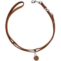 Hunter verstellbare Hundeführleine geflochten aalborg cognac 1,5 cm Hunter verstellbare Hundeführleine geflochten aalborg cognac 1,5 cm von Hunter