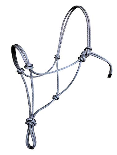 Hunters Saddlery Knotenhalfter für Pferde kompatibel mit Parelli Natural Horsemanship (Großes Warmblut/XF, Grau) von Hunters Saddlery