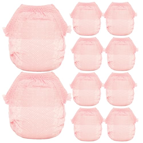 10pcs l Größe Einweghunde Windeln Weibliche absorbierende Welpenwindeln weibliche atmungsaktiv von Huraoerrrr
