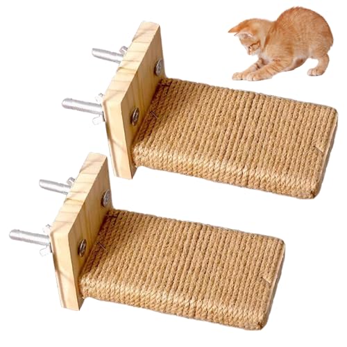 2 PCS -Katzenwandregale, Holzstufen mit Schwesternseil zum Springen des Sparensparens von Lautstärken 2 PCS -Katzenwandregale, Holzstufen mit Schwesternseil zum Springen des Sparensparens von Lautstärken von Huraoerrrr