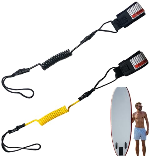 2pcs Bodyboard -Leine, einstellbare TPU -Safe -Paddel -Leine mit Knöchelmanschette für Paddleboard, Shortboard, Longboard von Huraoerrrr