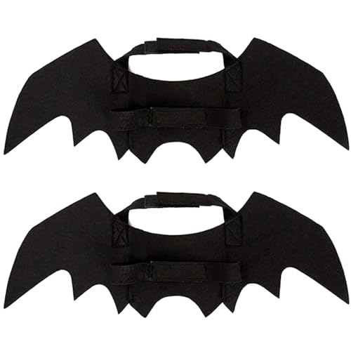 2pcs Katzenfledermotflügelkostüm, Verstellbarer Filzflügel für Halloween -Haustier -Kleidungszubehör von Huraoerrrr