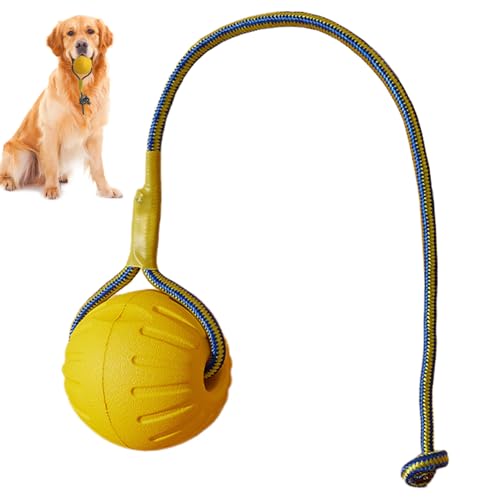 3 -Zoll -Gummibugel auf Seilhundspielzeug - Interaktives Fetch & Zahnen Spielzeug für Hunde & tragbare Trainingspreisspielzeug, Gelb, Gelb 3 -Zoll -Gummibugel auf Seilhundspielzeug - Interaktives Fetch & Zahnen Spielzeug für Hunde & tragbare Trainingspreisspielzeug, Gelb, Gelb von Huraoerrrr