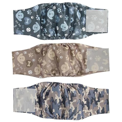 3pcs Hundetwindes Männlich, Hundebauchbänder Wickeln Welpe Windeln Hosen Waschbare Windeln Wrap, M. 3pcs Hundetwindes Männlich, Hundebauchbänder Wickeln Welpe Windeln Hosen Waschbare Windeln Wrap, M. von Huraoerrrr