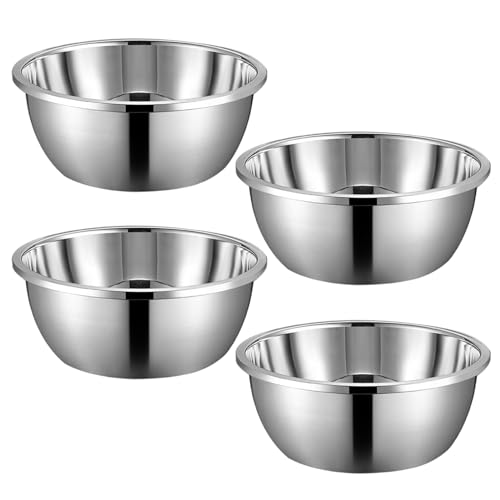 4pcs 8 Zoll Edelstahlhundschalen, Spiegeloberfläche leichtes Waschen für Nahrung, Wasser, Behandeln, Fleisch 4pcs 8 Zoll Edelstahlhundschalen, Spiegeloberfläche leichtes Waschen für Nahrung, Wasser, Behandeln, Fleisch von Huraoerrrr