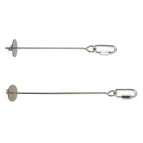Bird Feeder 2Pcs Bird Cage Food Holder with Hanging Clips, 7" & 9" Fruit Skewers with Support Plate, Stainless Steel Fruit Feeder, for Parakeet, Budgie, Macaw von Huraoerrrr