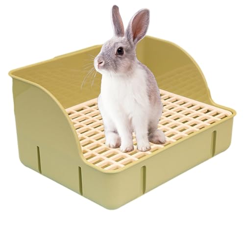 Bunny Stuff Rabbit Litter Box, Splashproof Bunny Litter Box, Large Bed Pan, Plastic Mesh Corner Toilet for Guinea Pigs, Chinchillas and Hamster Bunny Stuff Rabbit Litter Box, Splashproof Bunny Litter Box, Large Bed Pan, Plastic Mesh Corner Toilet for Guinea Pigs, Chinchillas and Hamster von Huraoerrrr