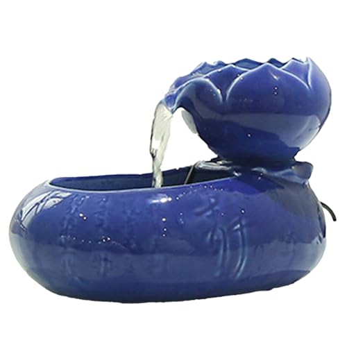 Huraoerrrr Cat Drinking Fountain 1.6L Mini Ceramic Automatic Electric Pet Drinker Dishwasher Safe Pet Drinker Drinking Bowl Bowls Water Dispenser Multiple Drinkers for Cats and Dogs Blue von Huraoerrrr