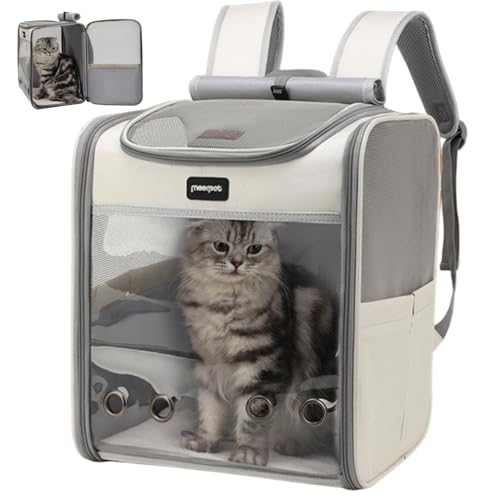 Cat -Rucksackträger, 16x14x11 -Zoll atmungsaktivem Mesh Pet -Rucksack mit Belüftungslöchern, faltbar für Reisen, Pflege, draußen Cat -Rucksackträger, 16x14x11 -Zoll atmungsaktivem Mesh Pet -Rucksack mit Belüftungslöchern, faltbar für Reisen, Pflege, draußen von Huraoerrrr