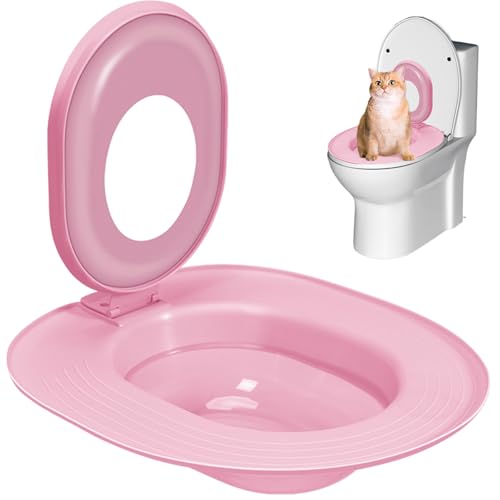 Cat Toilet Trainer Kit Katzen-Toilettentrainer tragbares Toilettentraining für Katzen wiederverwendbares -Toilettentraining für Anti-Rutsch-Katzentrainer für Tierpflege, Stil 1 von Huraoerrrr