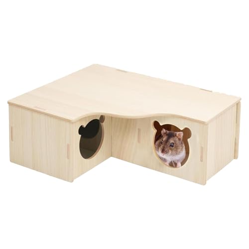Hamster Accessories Hamster House, Wooden Hideout, Bite-Resistant and Tasteless Toys, Accessories for Syrian Hamsters Dwarf Gerbil Degus Rat Hamster Accessories Hamster House, Wooden Hideout, Bite-Resistant and Tasteless Toys, Accessories for Syrian Hamsters Dwarf Gerbil Degus Rat von Huraoerrrr