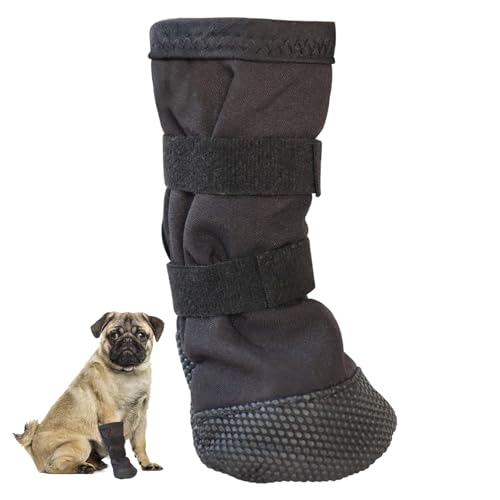 Huraoerrrr Hundestiefel, wasserdichte Nicht-Rutsch-Hilfsmittel-Erholungshundsocken mit einstellbaren Trägern, um das Kratzen zu verhindern, zu beißen von Huraoerrrr
