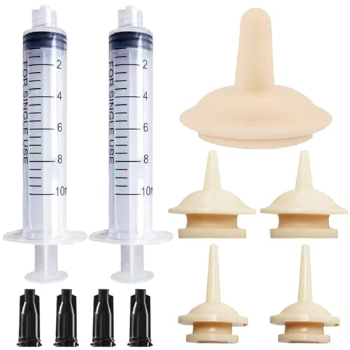 Huraoerrrr 1 Set Kätzchenflasche Fütterungskit, Silikon -Fütterungsspritze und Mini -Brustwarzen für Neugeborene Welpenkatze Eichhörnchen Huraoerrrr 1 Set Kätzchenflasche Fütterungskit, Silikon -Fütterungsspritze und Mini -Brustwarzen für Neugeborene Welpenkatze Eichhörnchen von Huraoerrrr