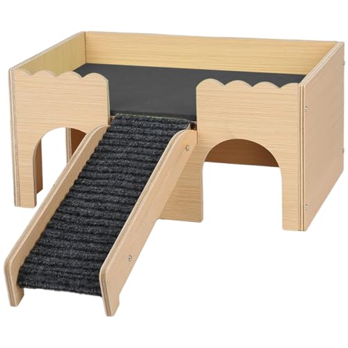 Huraoerrrr 15x9x7-Zoll-Hamster-Versteck, zweischicht von Huraoerrrr