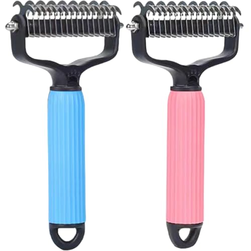 Huraoerrrr 2pcs Undertoderschwitze für Hunde Deshedding Hundebinsel tragbarer Unterwandrake für Hunde, doppelseiten Huraoerrrr 2pcs Undertoderschwitze für Hunde Deshedding Hundebinsel tragbarer Unterwandrake für Hunde, doppelseiten von Huraoerrrr