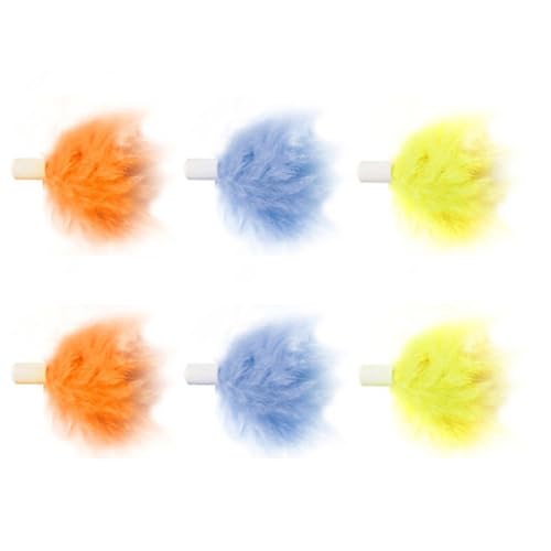 Huraoerrrr 6pcs Kätzchenspielzeug, Ersatzfedern Katzenspielzeug für intelligente interaktive Katzenspielzeug farbenfrohe Hinterhalt lustiger Katzenspielzeugkopf Huraoerrrr 6pcs Kätzchenspielzeug, Ersatzfedern Katzenspielzeug für intelligente interaktive Katzenspielzeug farbenfrohe Hinterhalt lustiger Katzenspielzeugkopf von Huraoerrrr